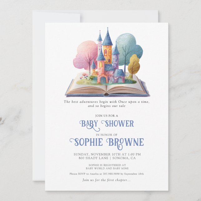 Whimsical Storybook Baby Shower Invitation (Front)