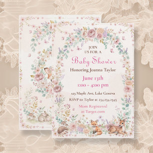 Whimsical Storybook Girl's Baby Shower Invitation