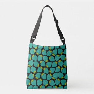 Whimsical Strawberry, Halloween Cool Sage Crossbody Bag