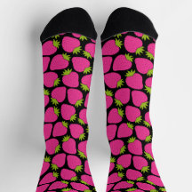 Whimsical Strawberry Pattern Cute Girly Pink
