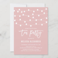Whimsical String Lights Pink Tea Party