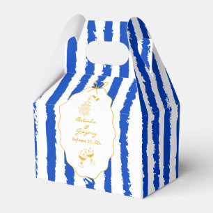 Whimsical Stripes Handwritten Painted Wedding  Favour Box