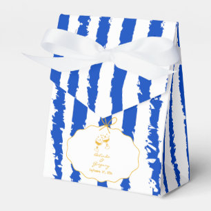 Whimsical Stripes Handwritten Painted Wedding  Favour Box