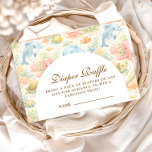 Whimsical Summer Animals Diapper Raffle Enclosure Card<br><div class="desc">A whimsical watercolor design featuring a playful mix of pastel summer animals surrounded by tropical leaves, seashells, starfish, and soft botanical details. The cheerful palette of peach, mint, coral, and soft blue creates a light storybook atmosphere, while the elegant arch layout keeps the celebration details beautifully framed and easy to...</div>