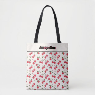 Whimsical Summer Red Cherries Tote Bag