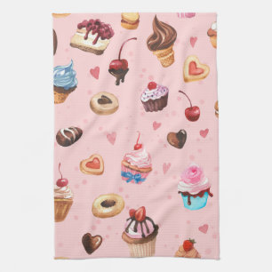 Whimsical Summer Sweets Tea Towel