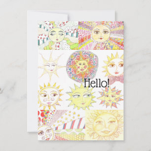 Whimsical Sun - Flat Card