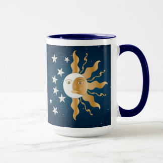 Whimsical Sun, Moon and Stars Mug