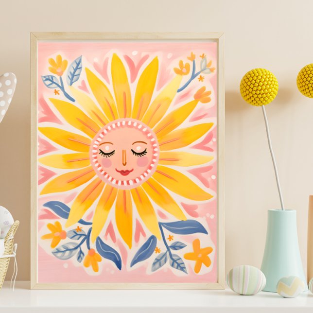 Whimsical Sunflower Nursery Wall Art Poster (Creator Uploaded)