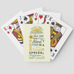 Whimsical Sunflower Playing Cards
