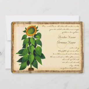 Whimsical Sunflower Wedding Invitation