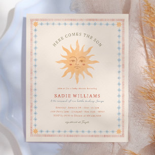 Whimsical Sunshine Vintage Sun Budget Baby Shower