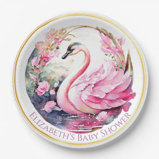 Whimsical Swan Paper Plates