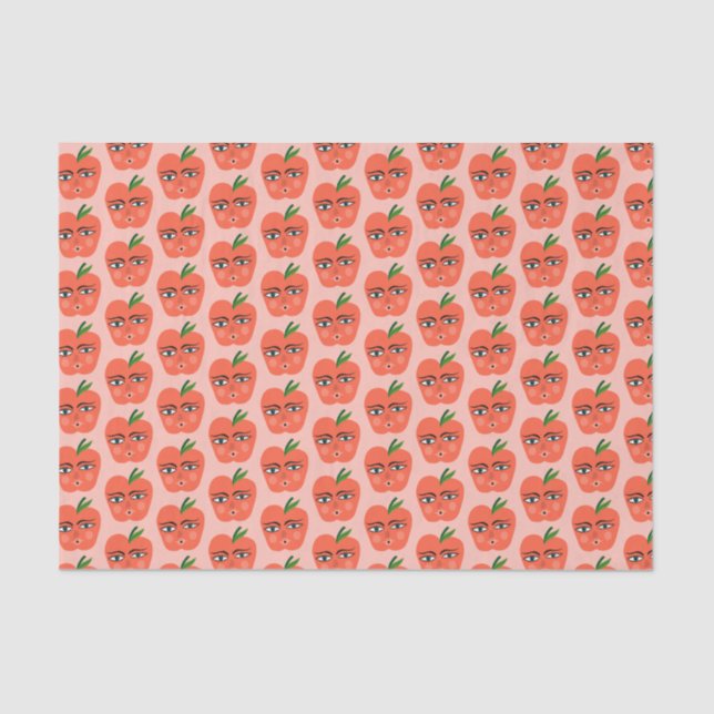 Whimsical Sweet Apple Gift Tissue Paper (Front)