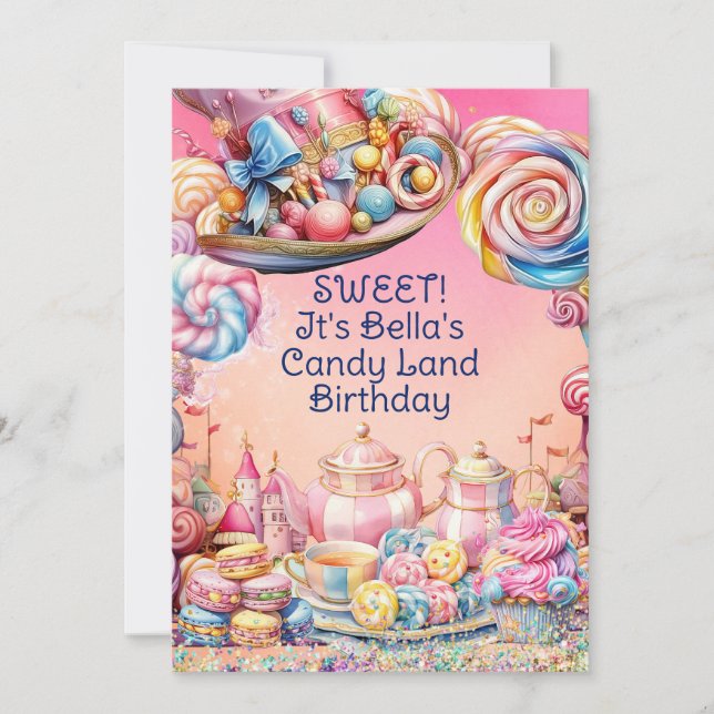 Whimsical Sweet Celebration Party Invite (Front)
