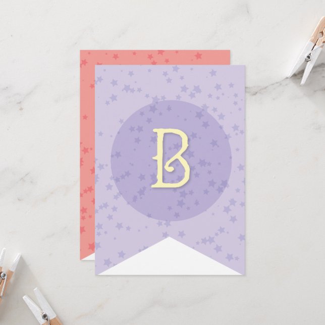 Whimsical Sweet Fairy Princess Girl Birthday Party Card (Front/Back In Situ)