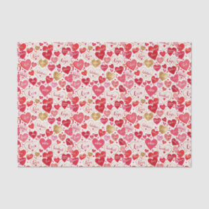 Whimsical & Sweet Heart Themed Tissue Paper