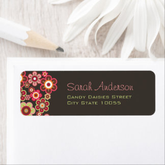 Whimsical Sweet Pink Candy Daisies Flower Pattern