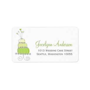 Whimsical Sweet Wedding Cake Custom Address Labels