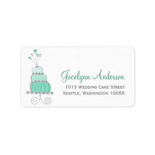 Whimsical Sweet Wedding Cake Custom Address Labels