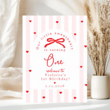 Whimsical Sweetheart 1st Birthday Welcome