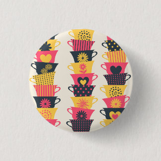 Whimsical Teacups 3 Cm Round Badge