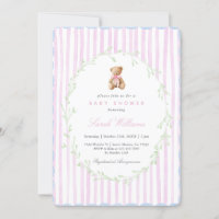 Whimsical Teddy Bear Baby Shower Girl