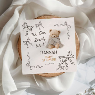 Whimsical Teddy Bear Baby Shower  Napkin