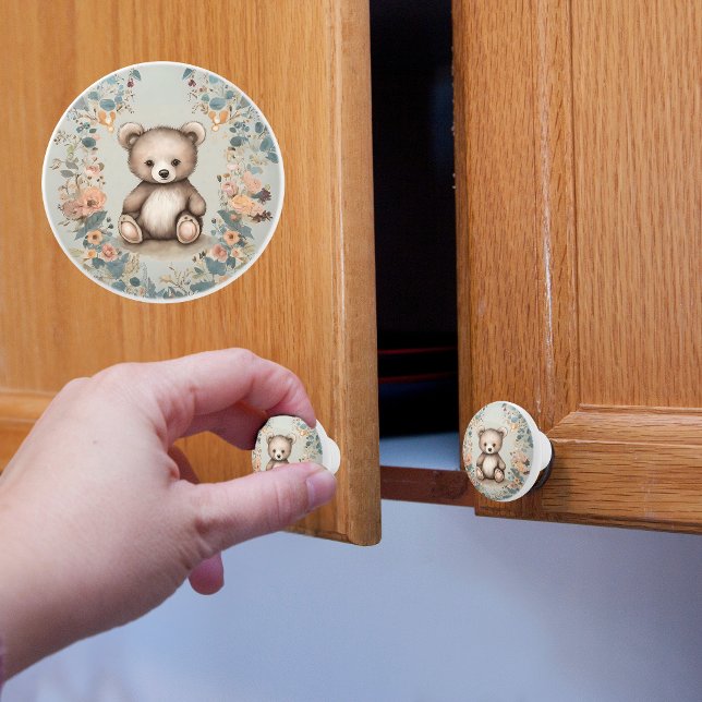 Whimsical Teddy Bear Ceramic Knob (Creator Uploaded)