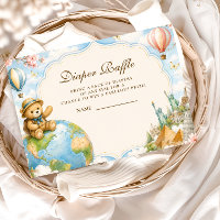 Whimsical Teddy Bear Travel Diaper Raffle