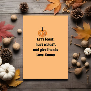 Whimsical Thanksgiving Dinner Invitation