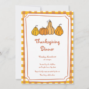 Whimsical Thanksgiving Dinner Invitation