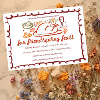Whimsical Thanksgiving Friendsgiving Dinner Custom