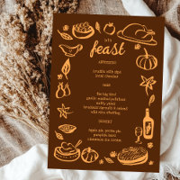 Whimsical Thanksgiving Friendsgiving HolidayCUSTOM