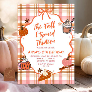 Whimsical The Fall I turned any age Birthday Invitation