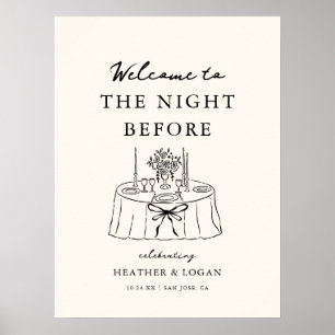 Whimsical The Night Before Rehearsal Dinner Poster