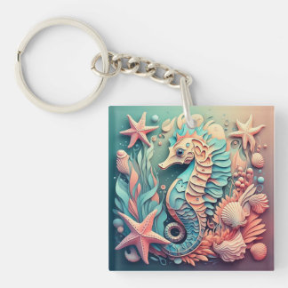 " WHIMSICAL TIDES " KEY RING