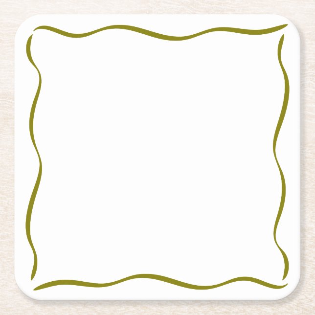 Whimsical Tini Bit Older Martini Birthday Square Paper Coaster (Front)