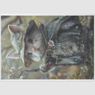 Whimsical Tiny Mouse Enchanted Forest Decoupage Tissue Paper