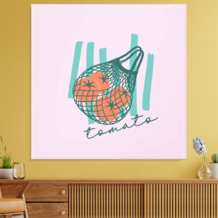 Whimsical Tomatos Italy Farmers Market Canvas Print
