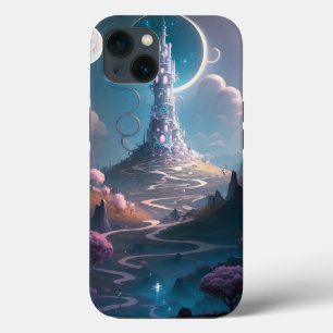 Whimsical Tower Landscape Fantasy Art iPhone 13 Case