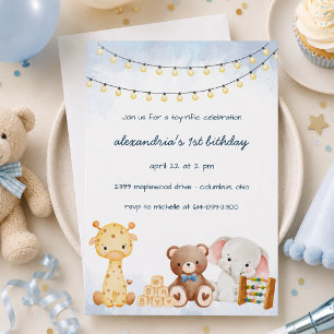 Whimsical Toys Birthday Party Invitation