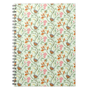 Whimsical Trailing Folk Art Floral Notebook