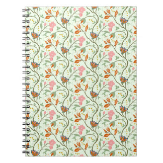 Whimsical Trailing Folk Art Floral Notebook