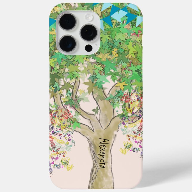Whimsical Tree Birdcage Bright Colour Musical Note Case-Mate iPhone Case (Back)