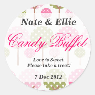 Whimsical Tree Candy Bar Sticker
