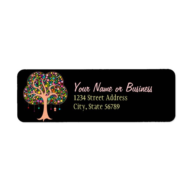 Whimsical Tree - Custom Return Address Labels (Front)