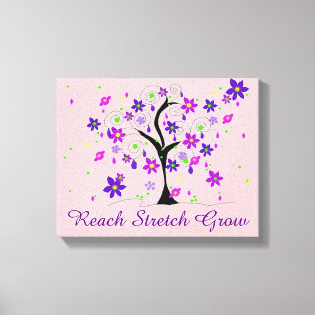 Whimsical Tree with Saying Canvas Print (Front)