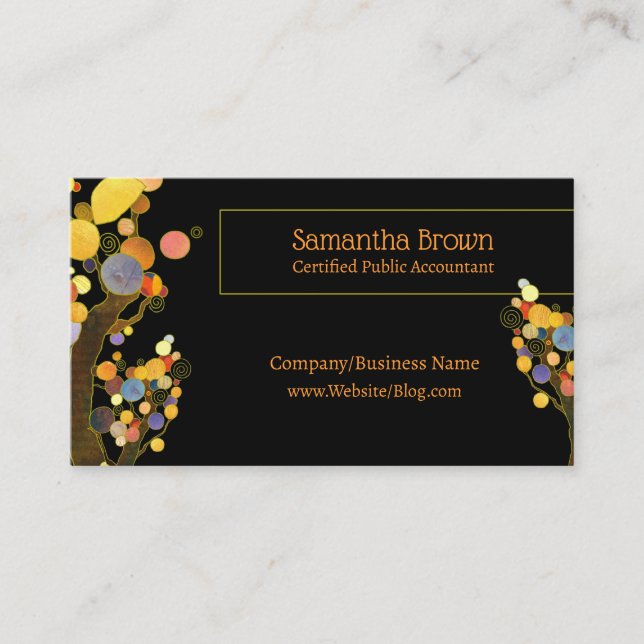 Whimsical Trees Custom Business Card (Front)