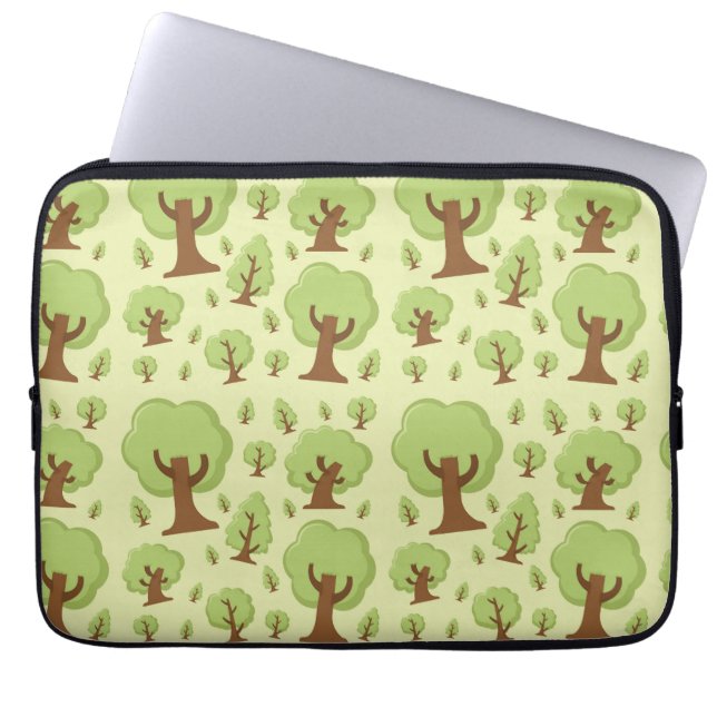 Whimsical Trees Pattern Laptop Sleeve (Front)